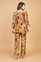 Yellow Kalamkari Cordset