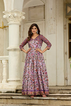 Floral Grace Jacket Gown