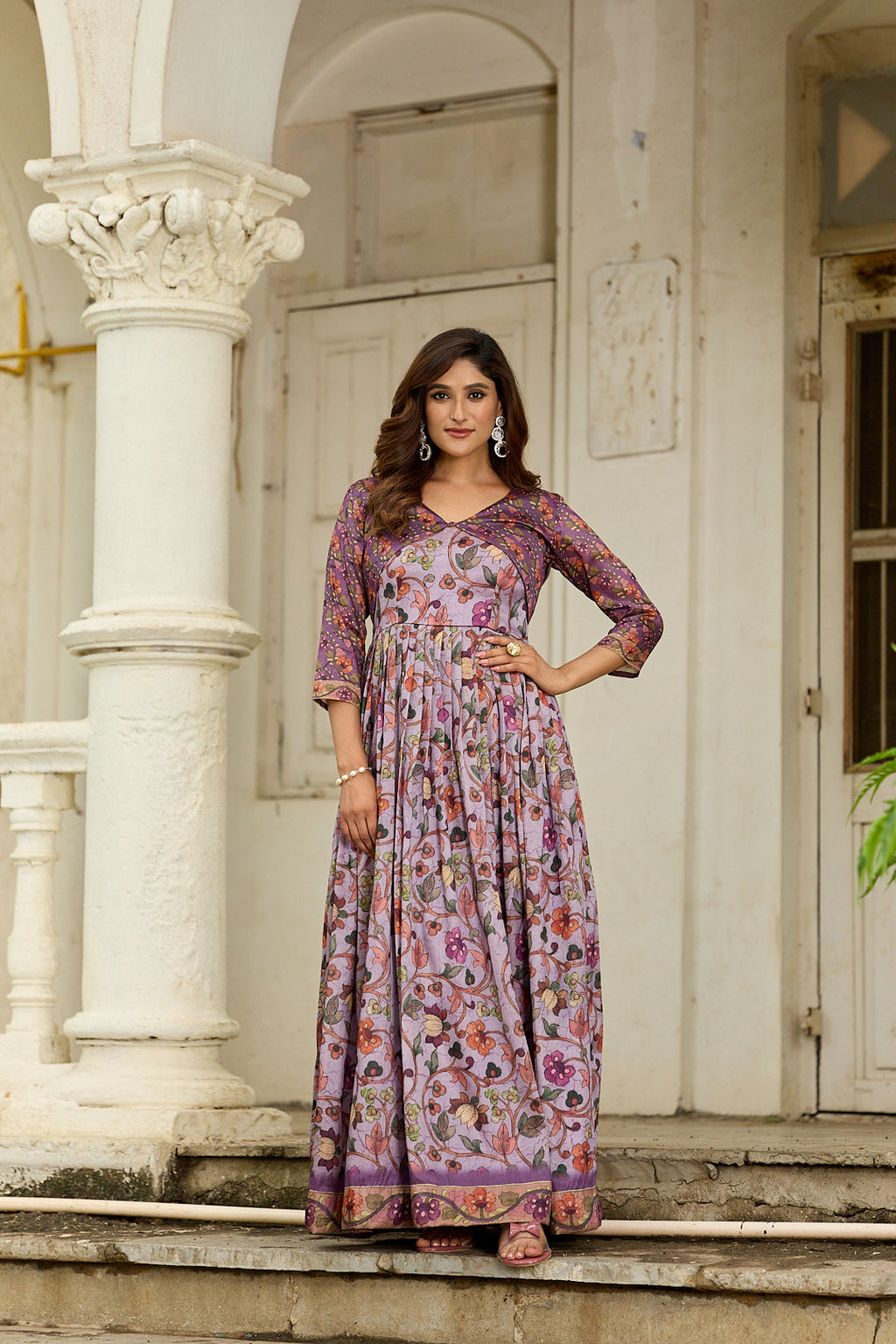 Floral Grace Jacket Gown