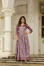 Floral Grace Jacket Gown