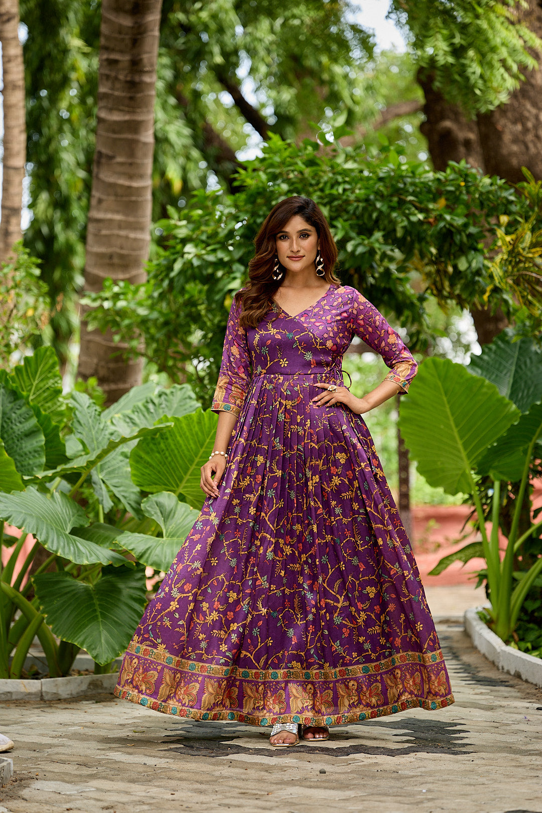 Noorika Floral Wrap Gown