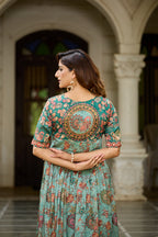 Rangriti Weave Flare Gown