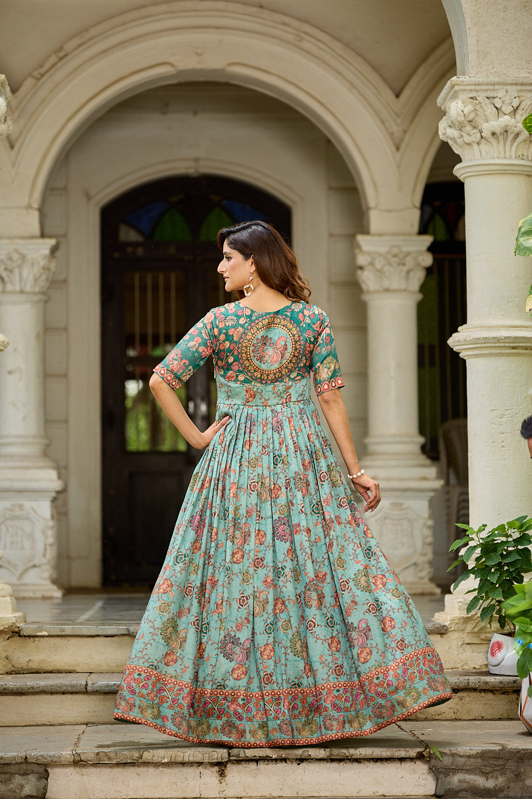 Rangriti Weave Flare Gown