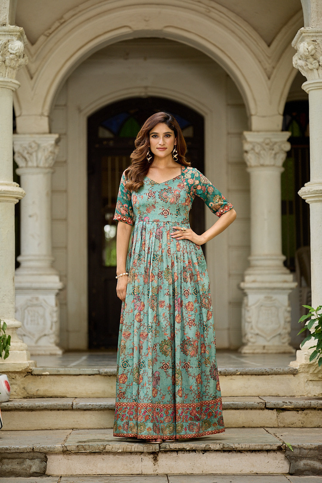 Rangriti Weave Flare Gown