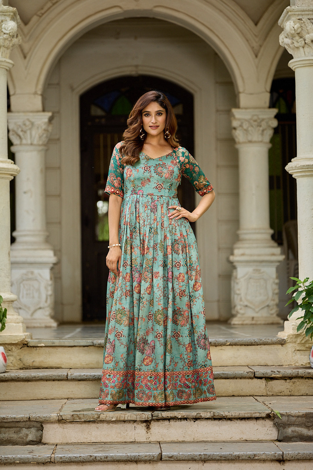 Rangriti Weave Flare Gown