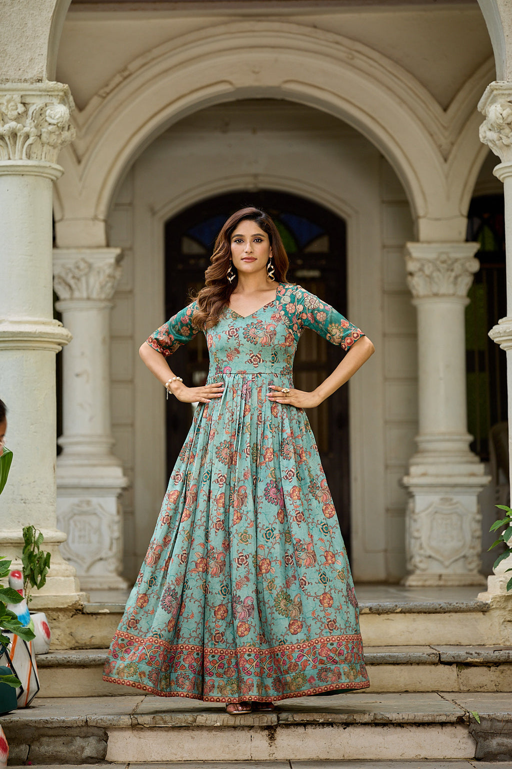 Rangriti Weave Flare Gown