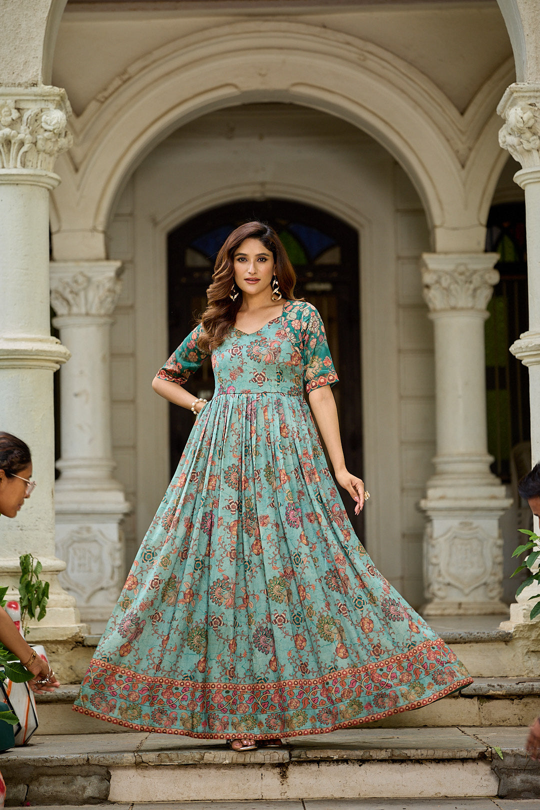 Rangriti Weave Flare Gown