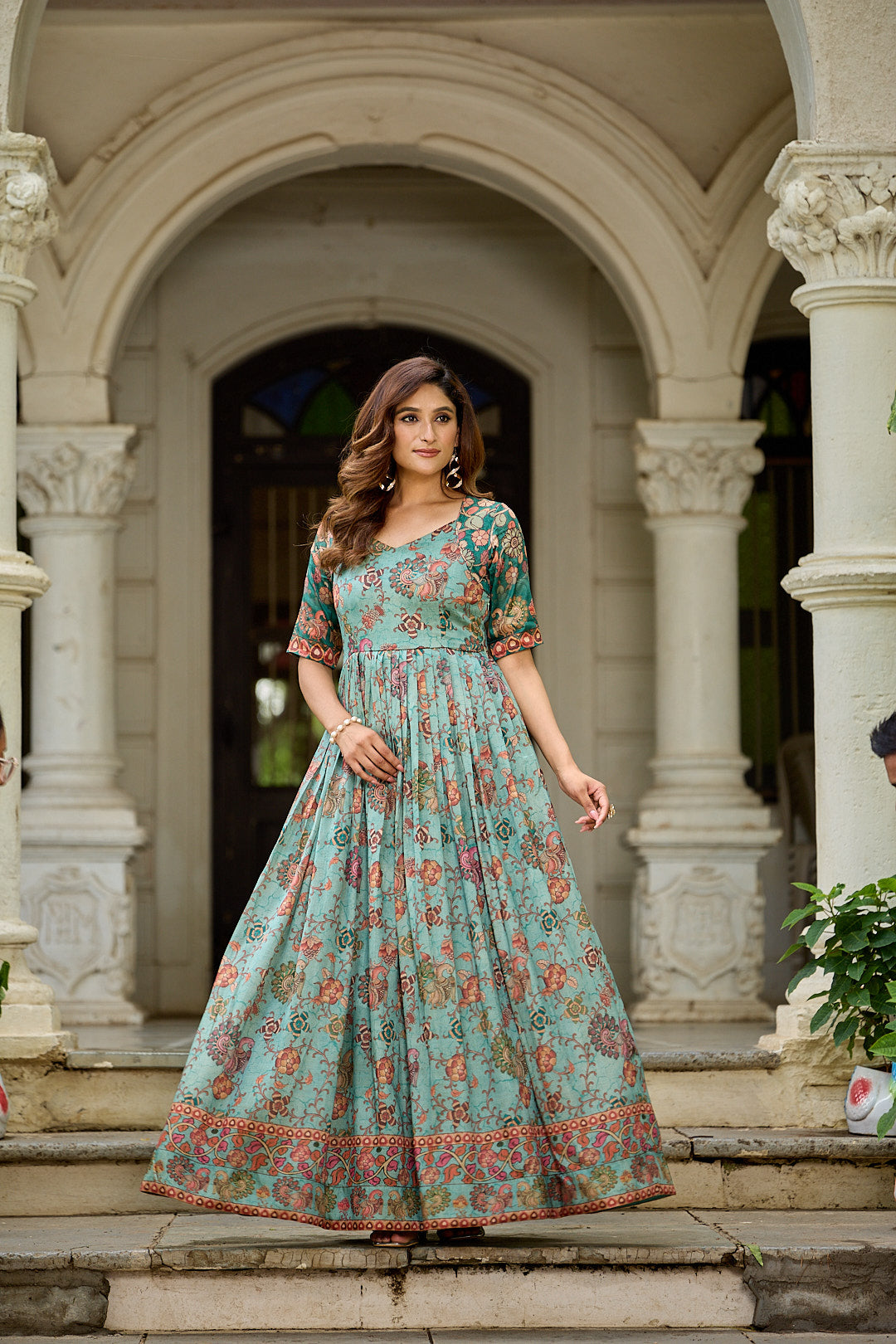 Rangriti Weave Flare Gown