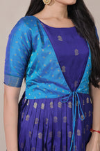 Rangrez Contrast Silk Gown