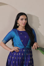 Rangrez Contrast Silk Gown