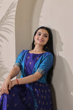 Rangrez Contrast Silk Gown
