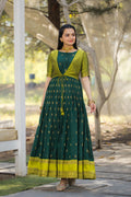 Rangrez Contrast Silk Gown