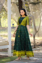 Rangrez Contrast Silk Gown