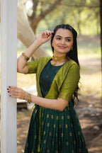 Rangrez Contrast Silk Gown