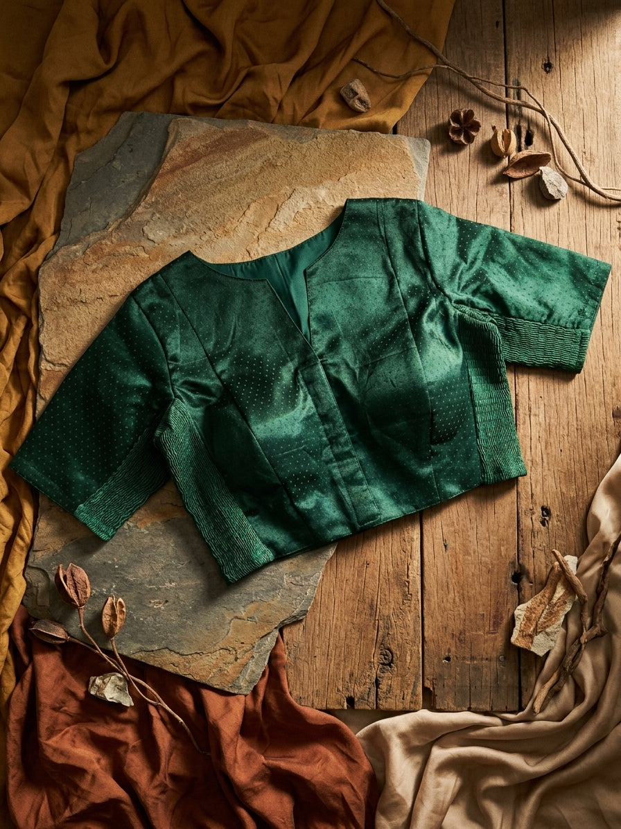 Gajji Boatneck Streatchable Blouse