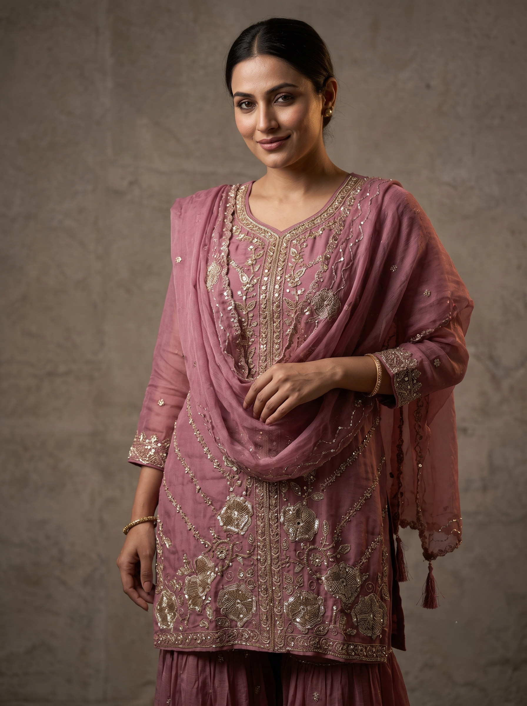 Aarzoo Embroidered Sharara Suit