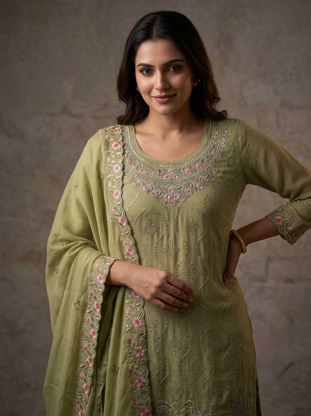 Eira Festive Palazzo Sharara Suit Set