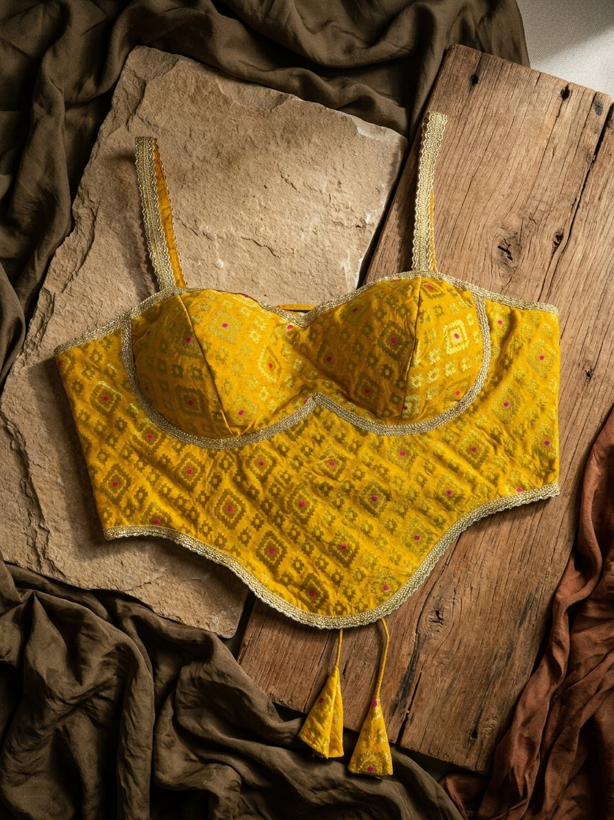 The Evara Banarasi Corset Blouse
