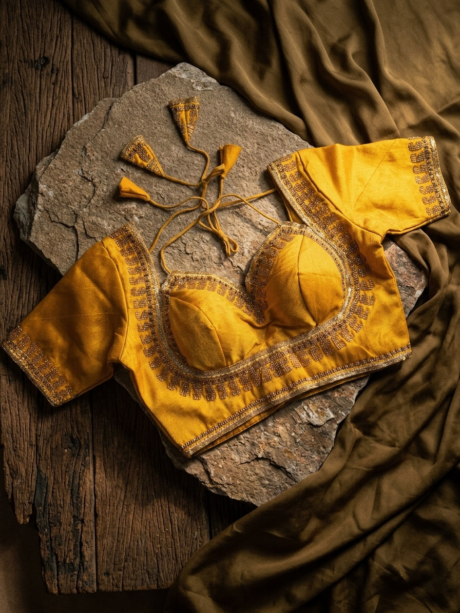 Italian Silk Beads Work Blouse