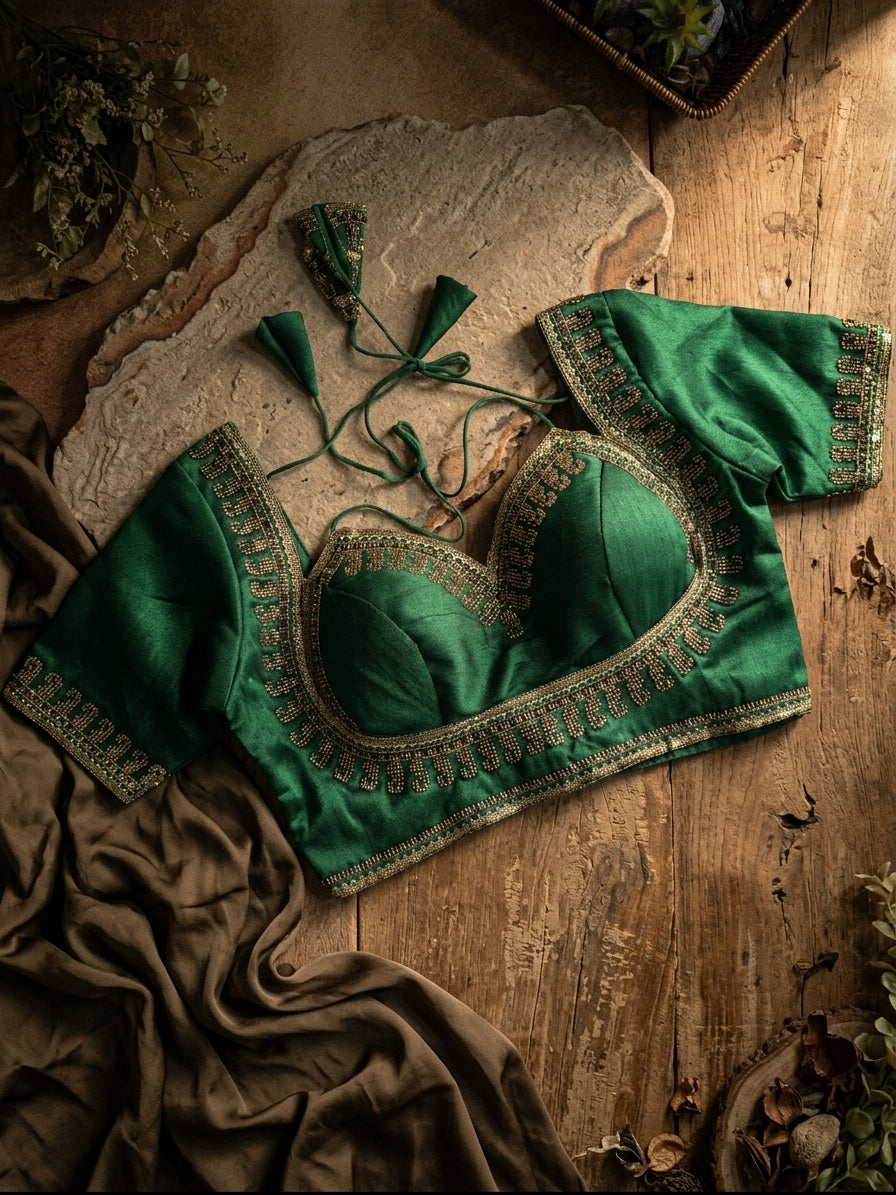 Italian Silk Beads Work Blouse
