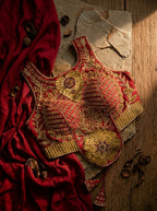 Beadwork Backless Blouse