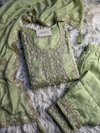 Nazrana Dolomite Silk Sharara Suit Set
