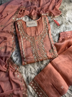 Nazrana Dolomite Silk Sharara Suit Set