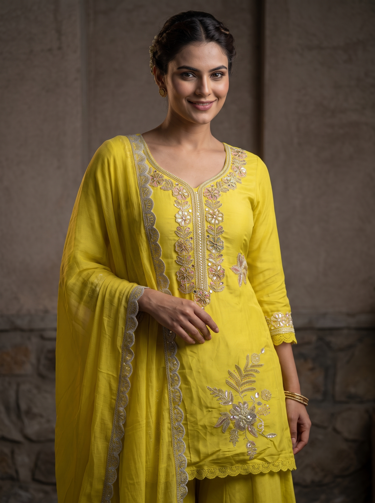 Ruhani Unstitched Suit Set