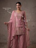 Nazrana Dolomite Silk Sharara Suit Set