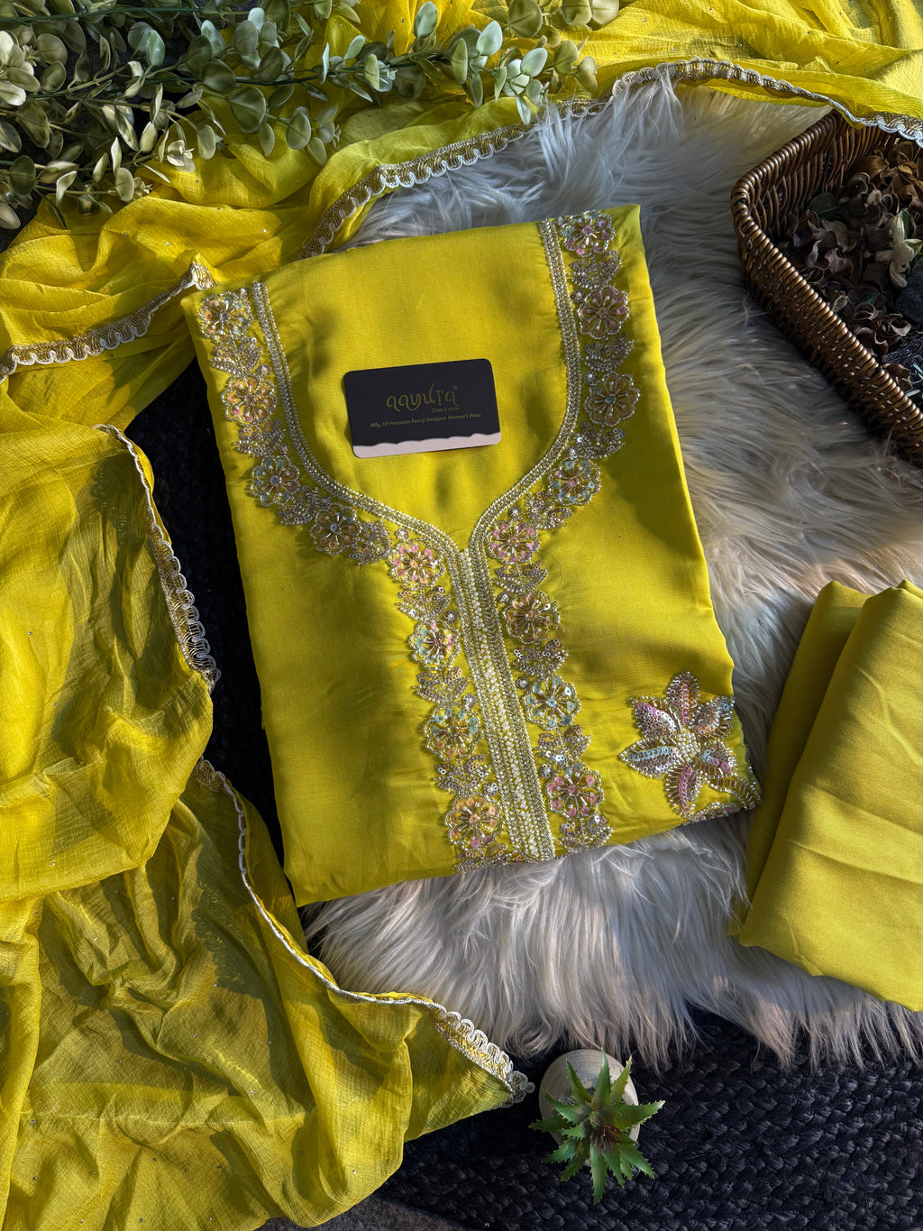 Ruhani Unstitched Suit Set