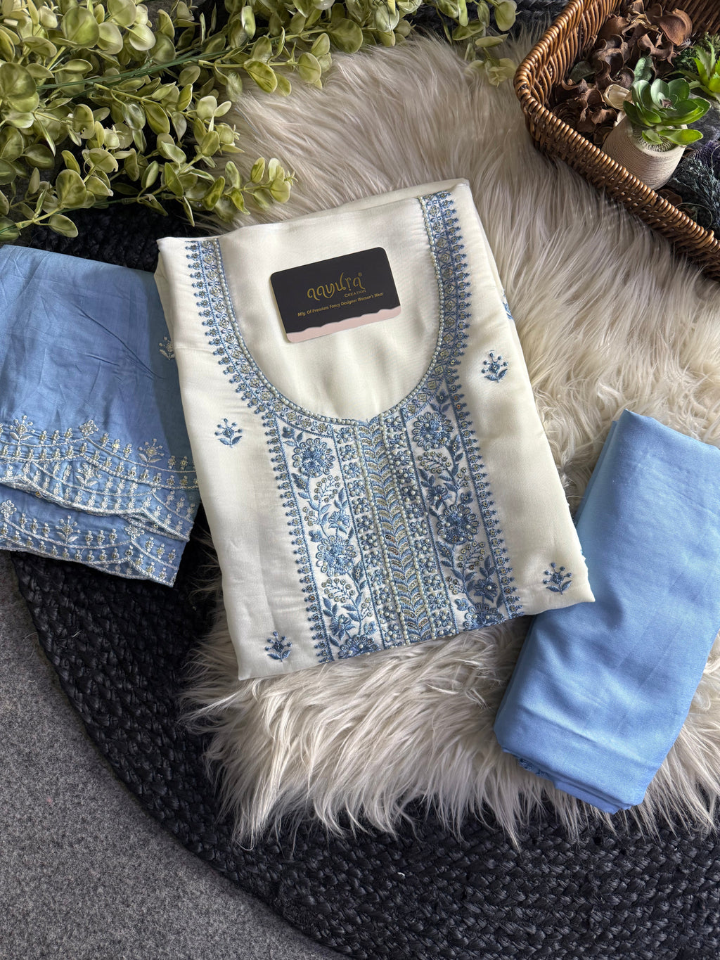 Signature Roman Unstitched Silk Suit