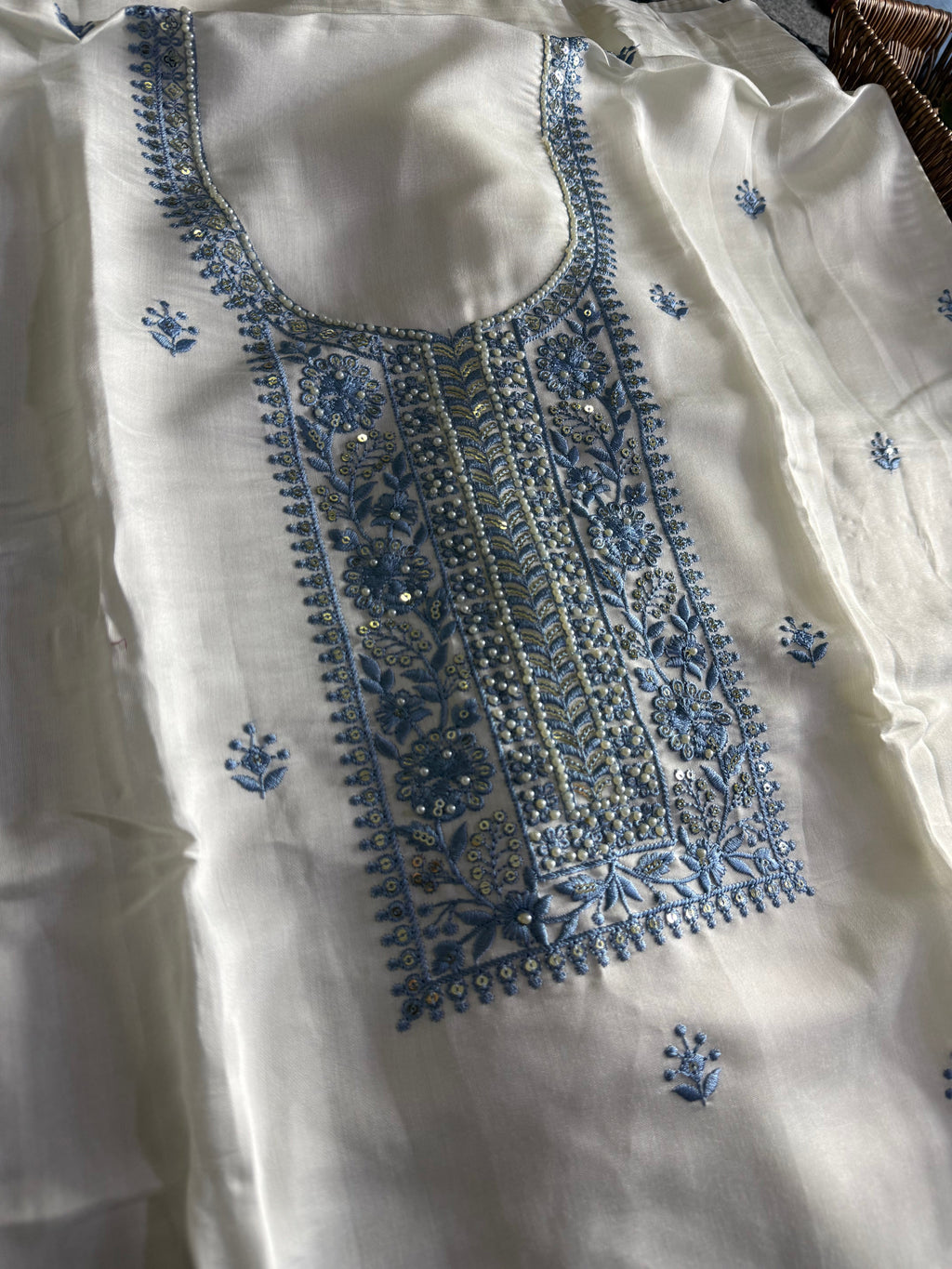 Signature Roman Unstitched Silk Suit
