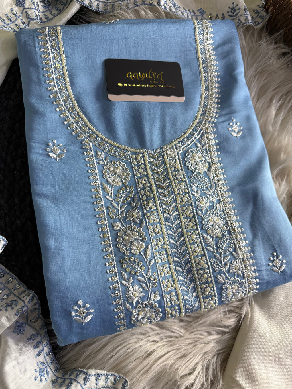 Signature Roman Unstitched Silk Suit