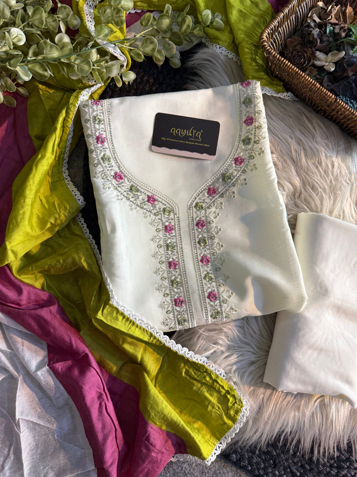 Luxury Roman Silk Unstitched Suit