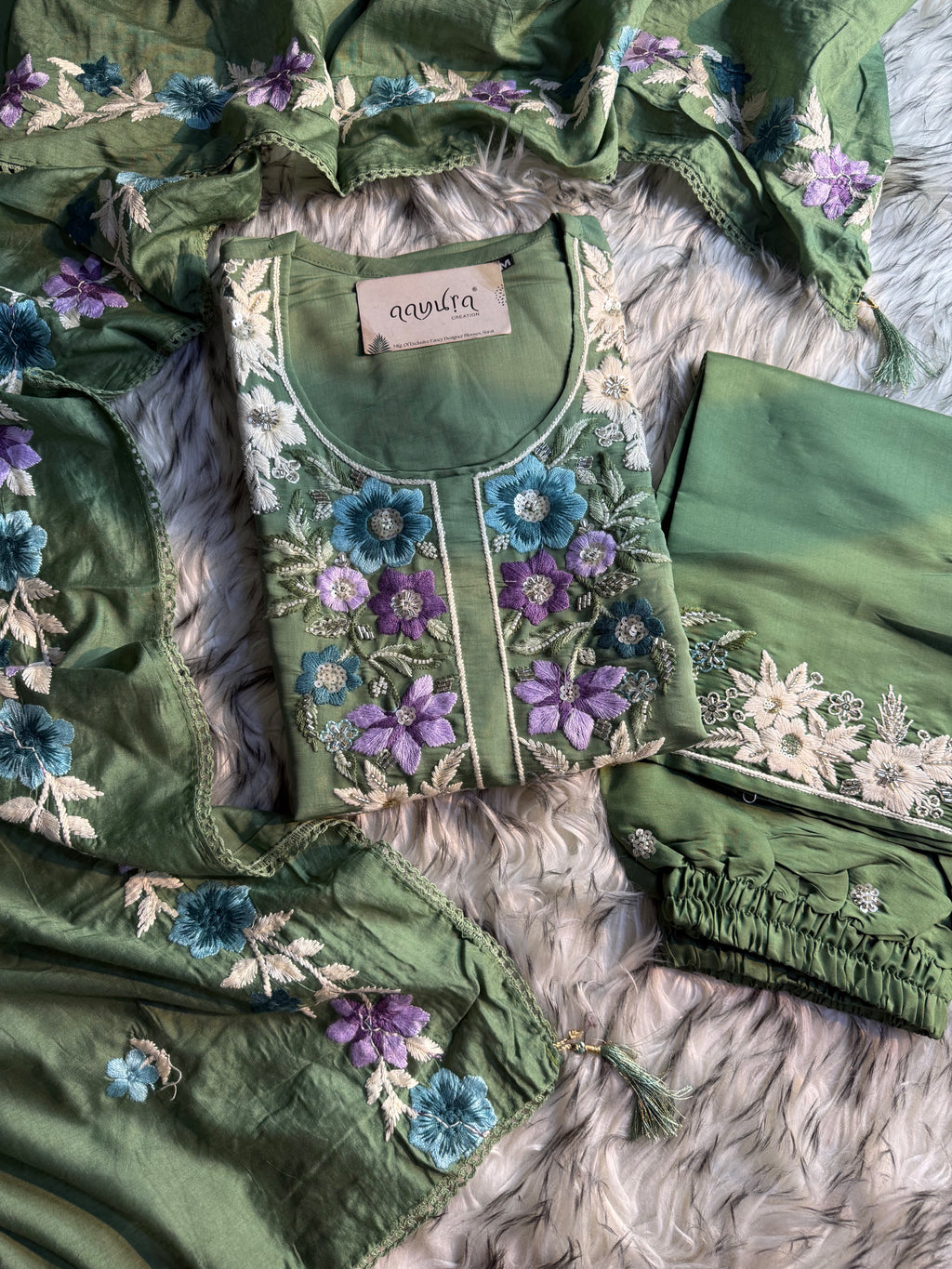 Meher Roman Silk Festive Sharara Set