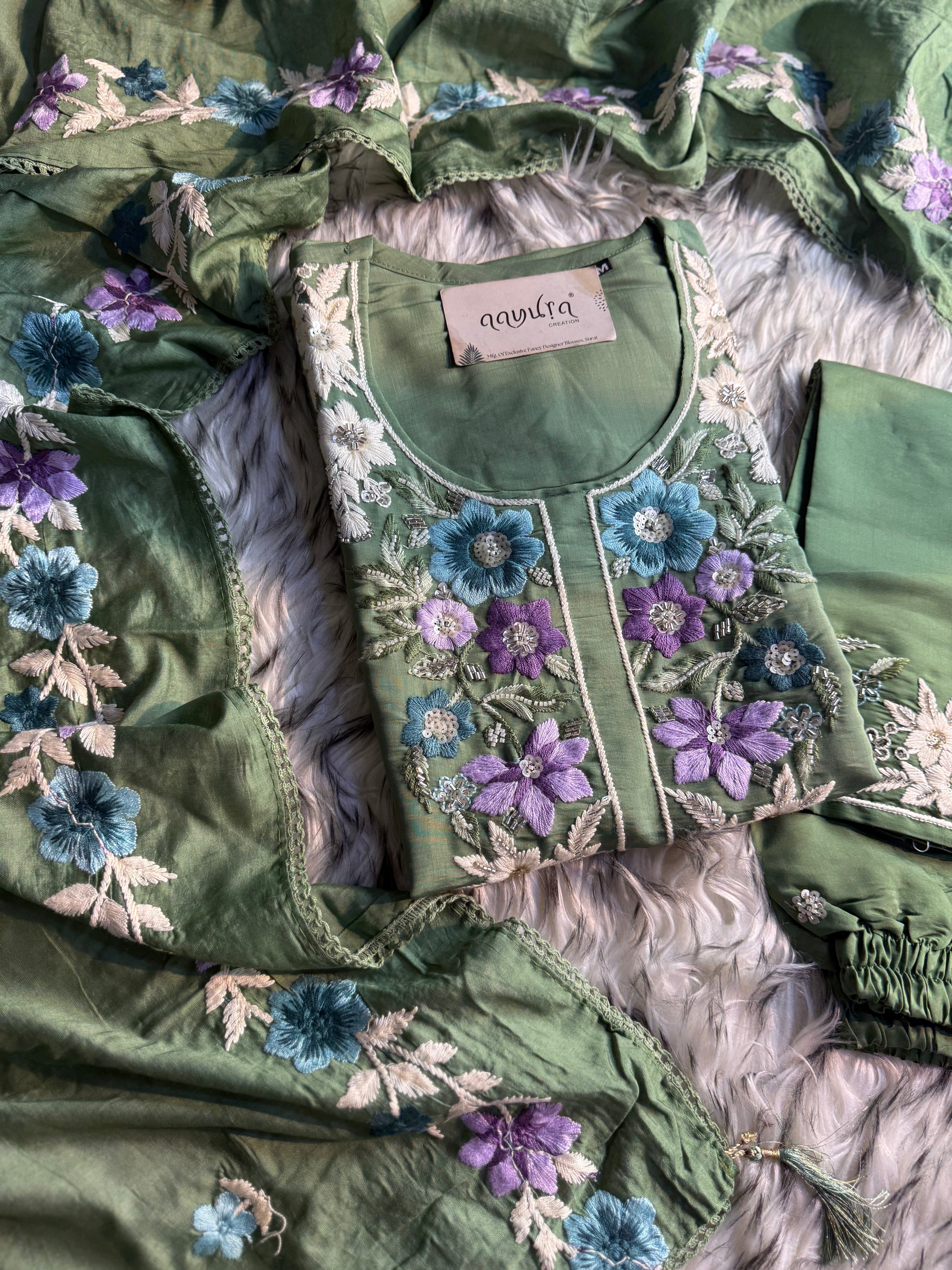 Meher Roman Silk Festive Sharara Set
