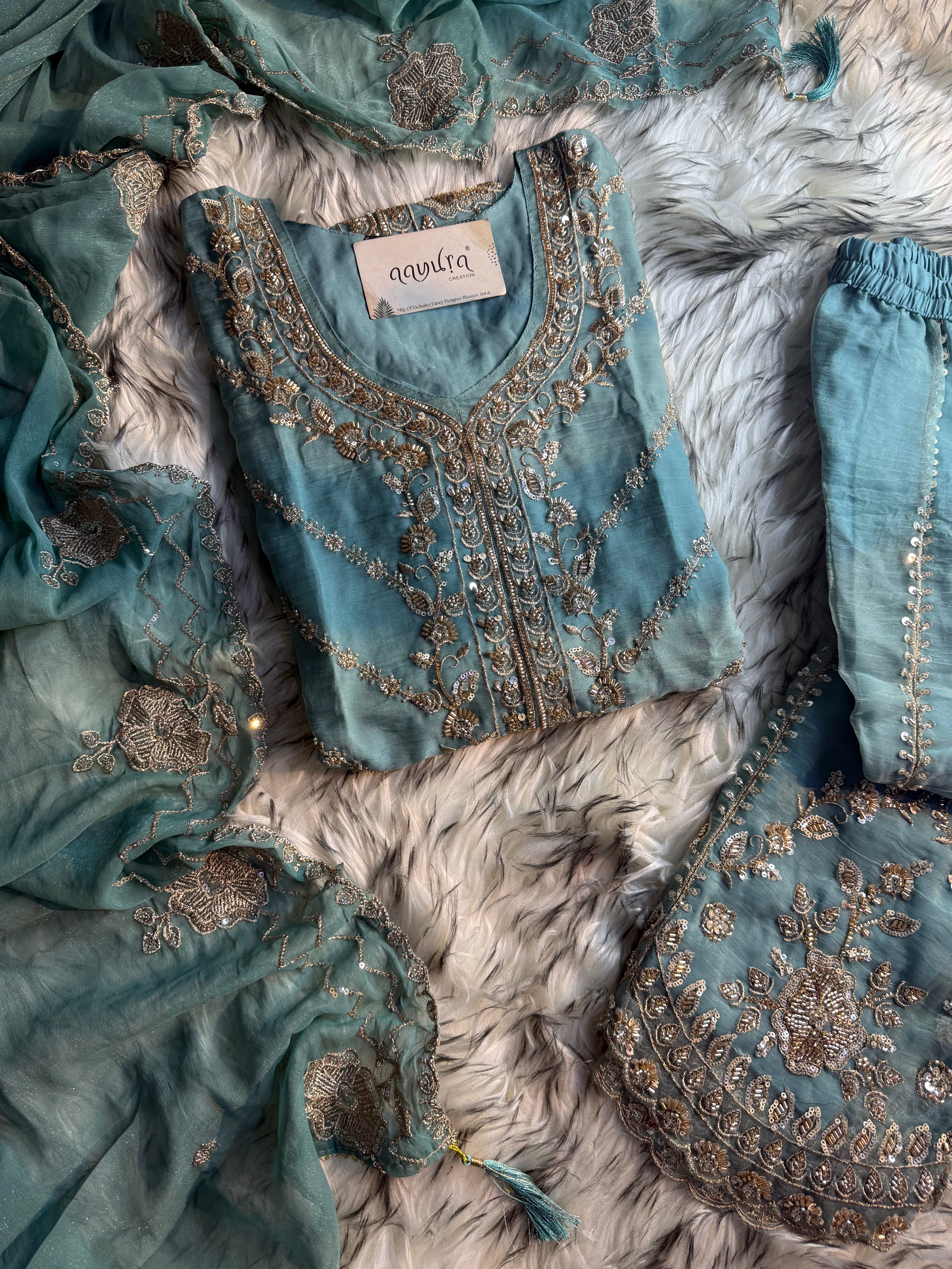 Aarzoo Embroidered Sharara Suit