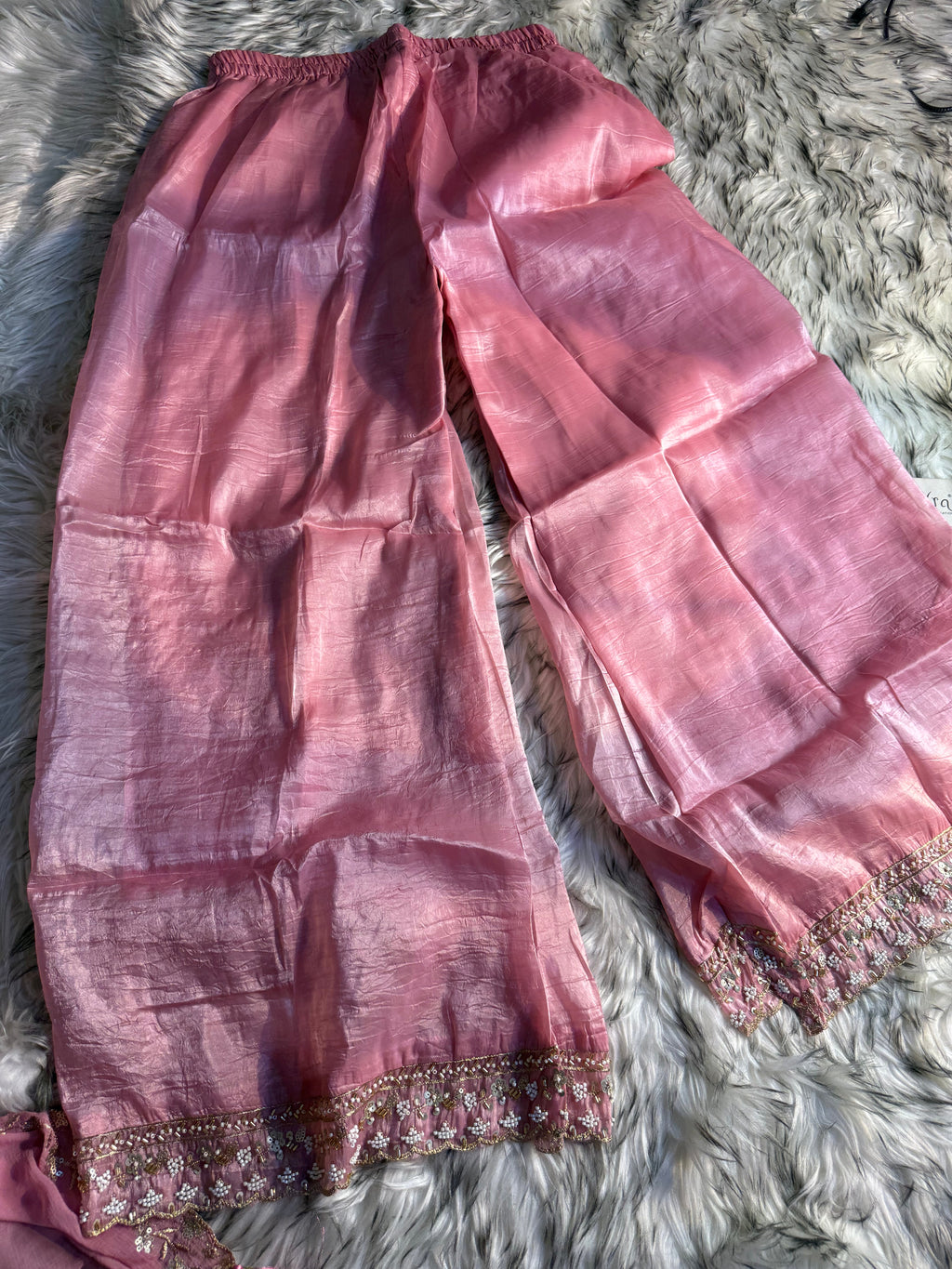 Nazrana Dolomite Silk Sharara Suit Set
