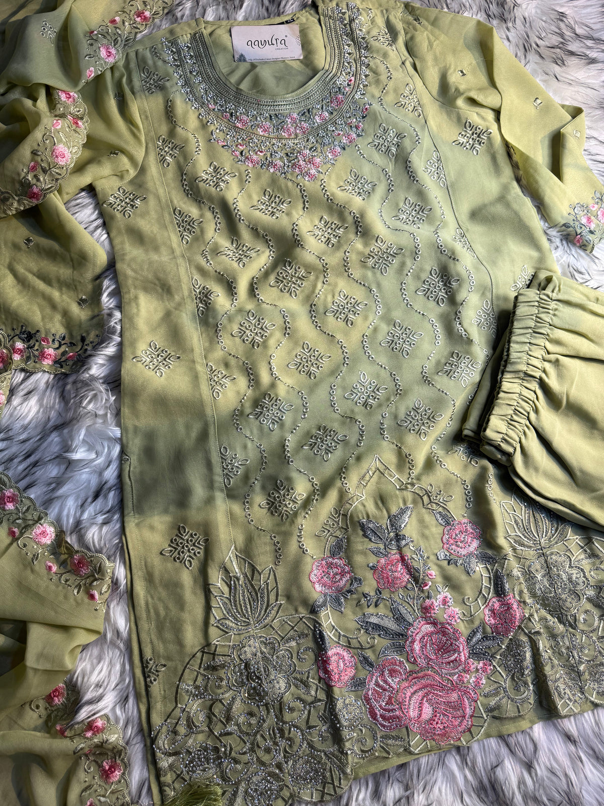 Eira Festive Palazzo Sharara Suit Set