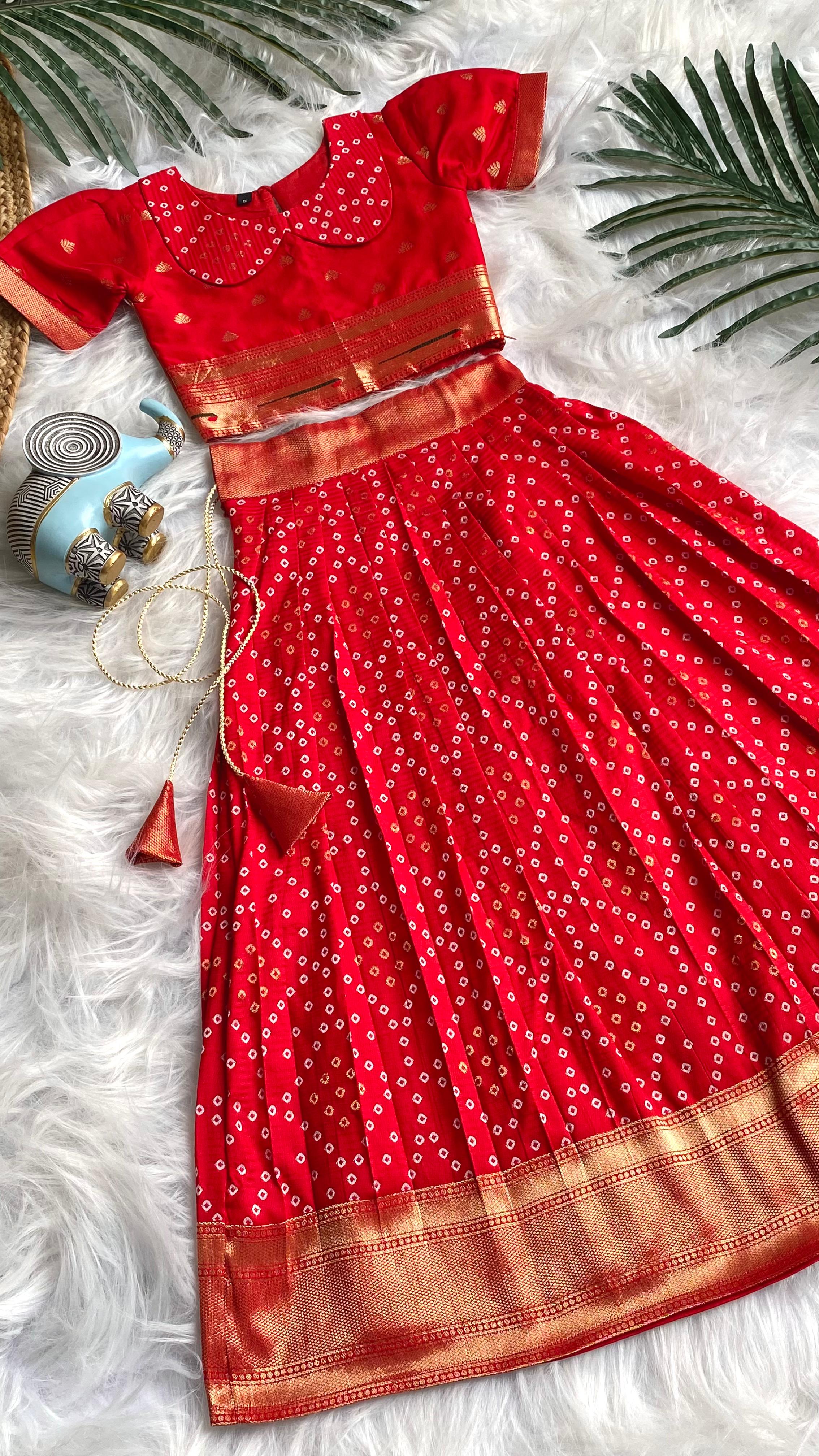 Bandhej Paithani Gown