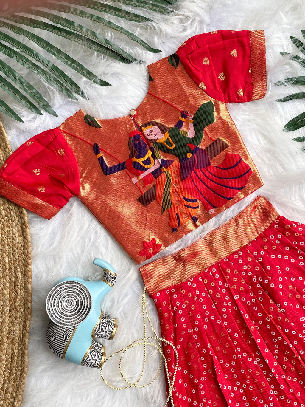 Bandhej Paithani Gown