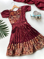 Zari Weave Princess Dress