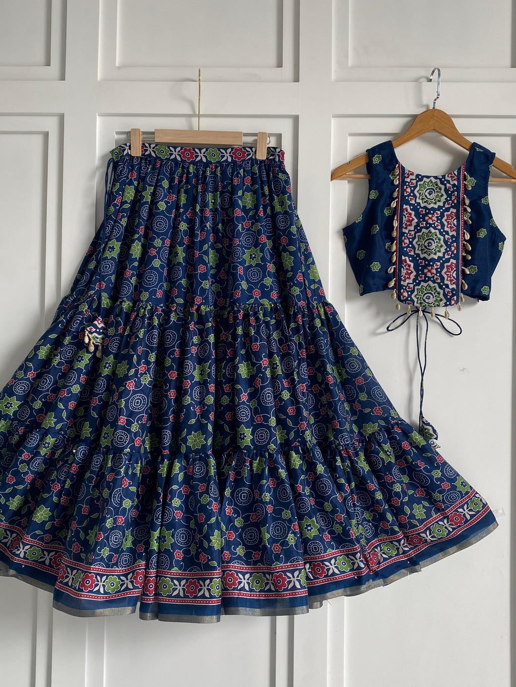 Blue Raas Rani Skirt Set