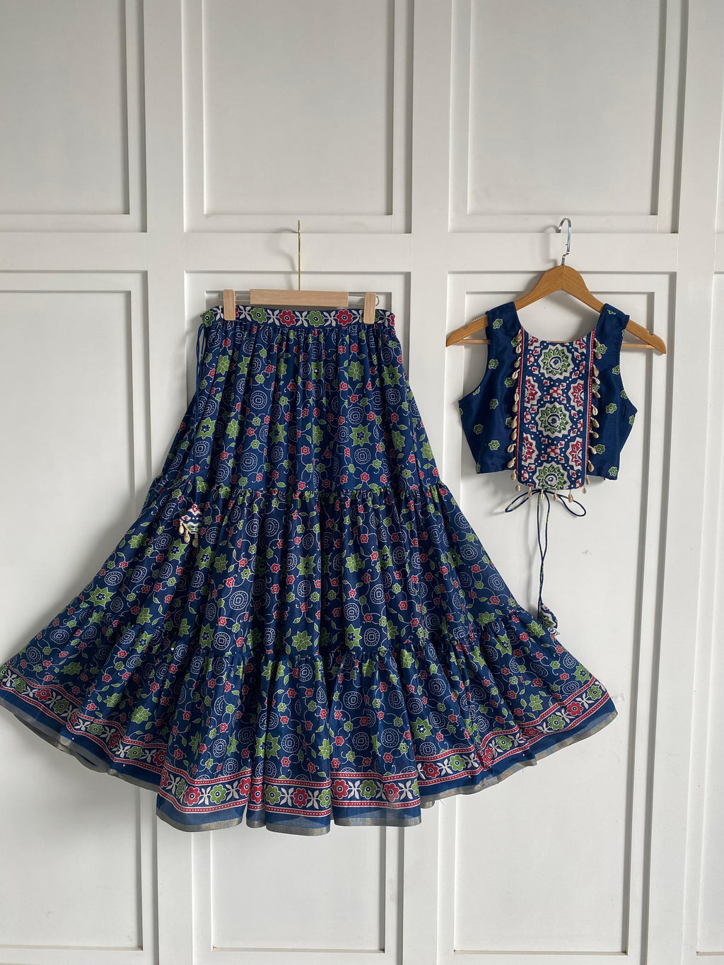 Blue Raas Rani Skirt Set