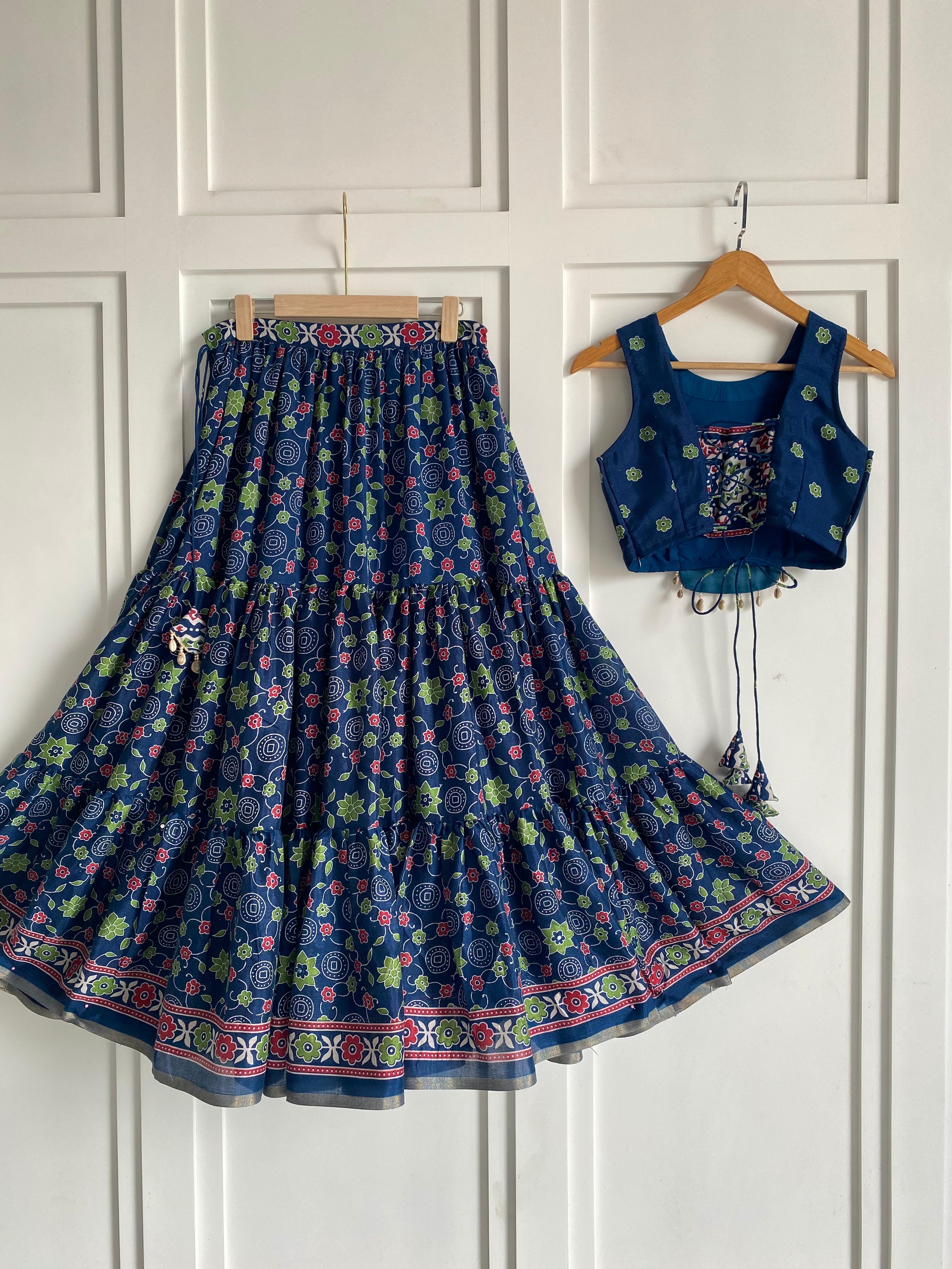 Blue Raas Rani Skirt Set