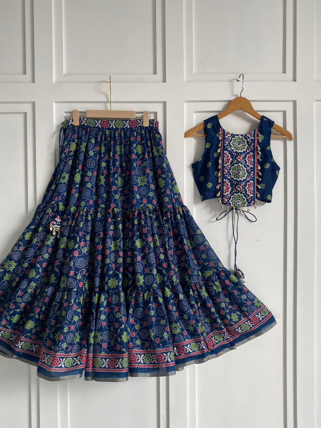 Blue Raas Rani Skirt Set