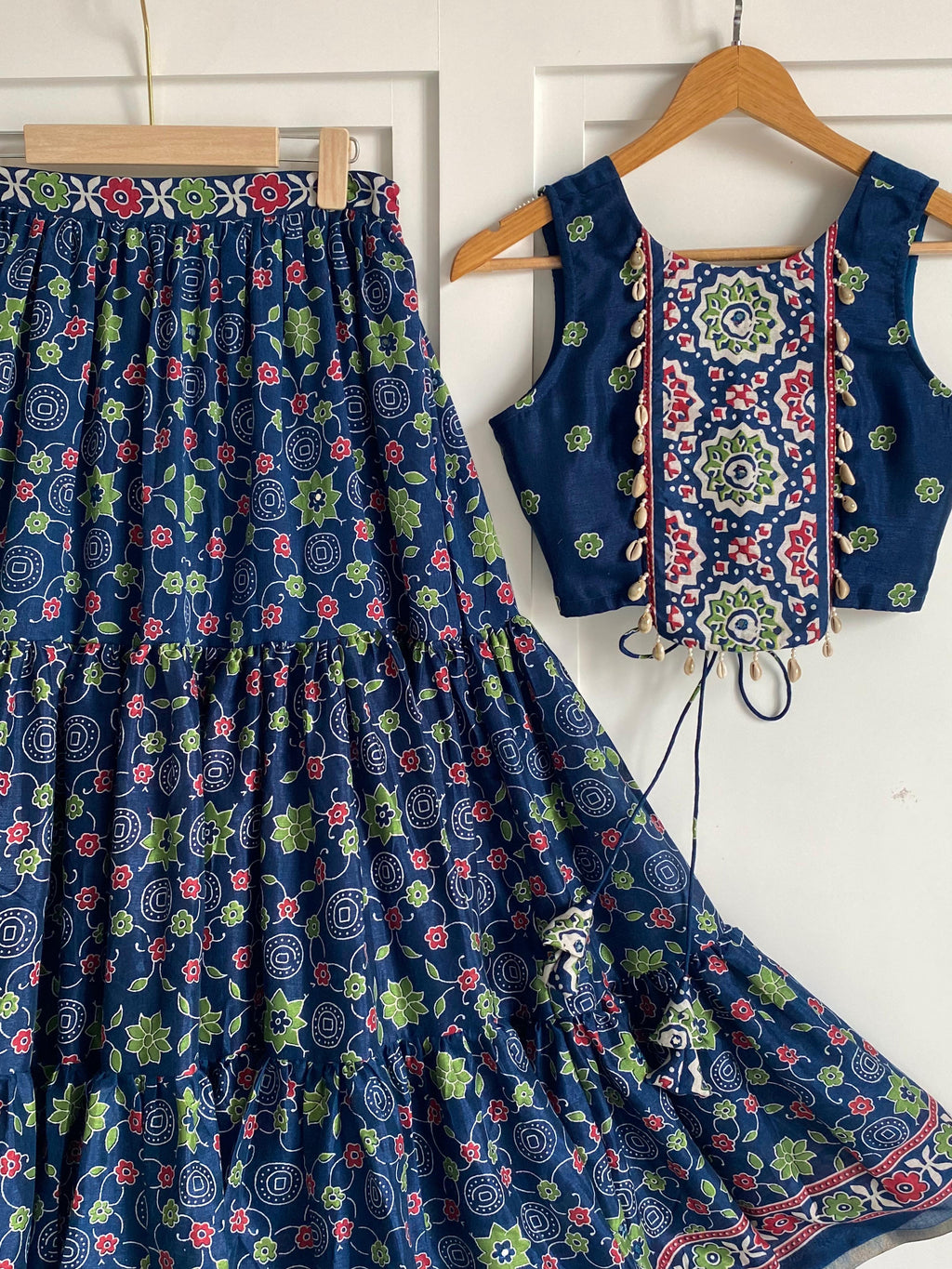 Blue Raas Rani Skirt Set