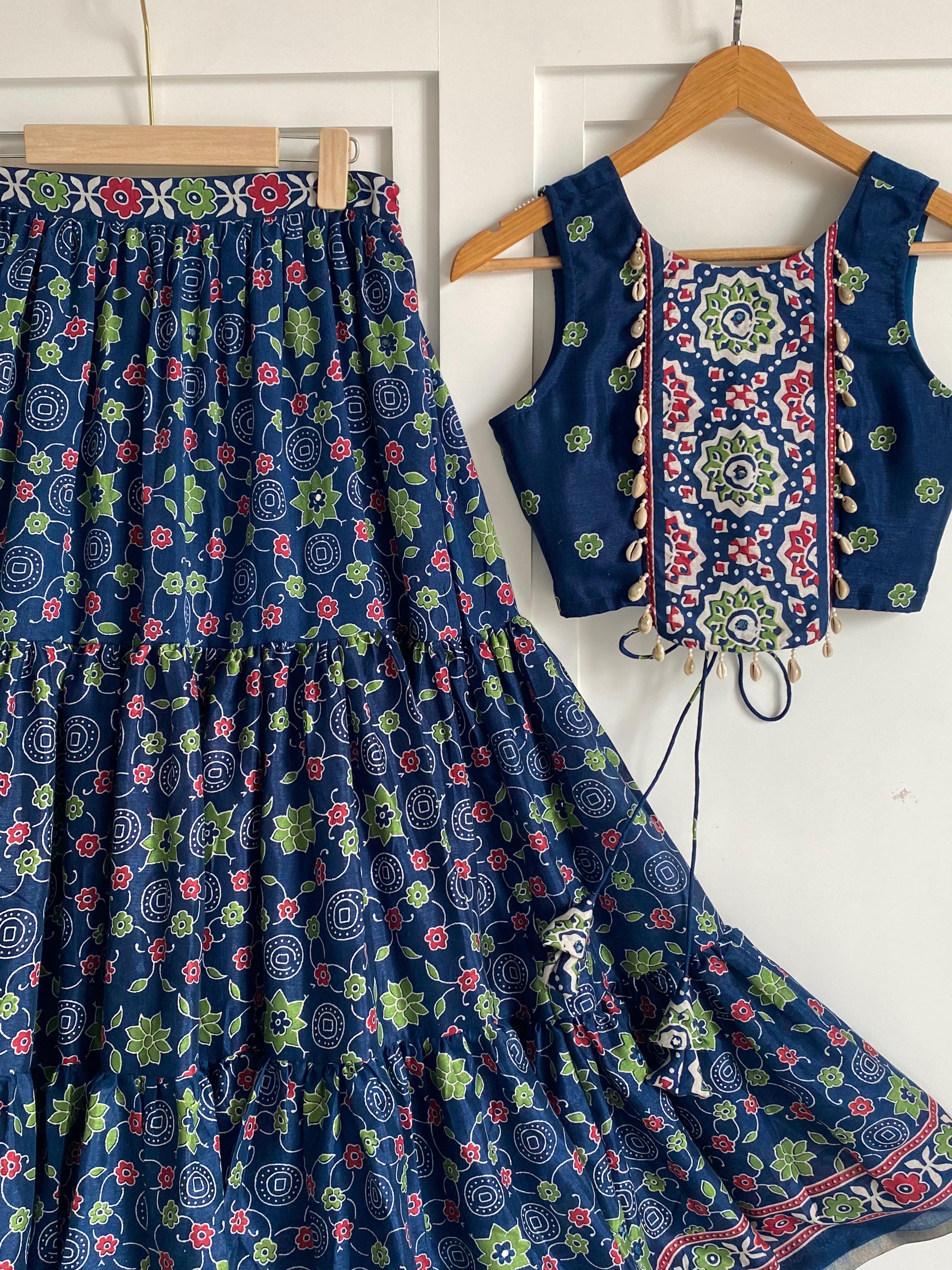Blue Raas Rani Skirt Set