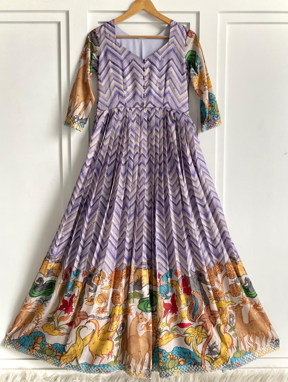 Chevron Charm Flare Gown